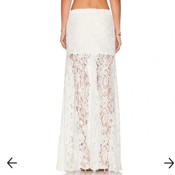 ALEXIS NWT Micah Maxi Lace Skirt Slit Front Mermaid - Picture 4 of 11